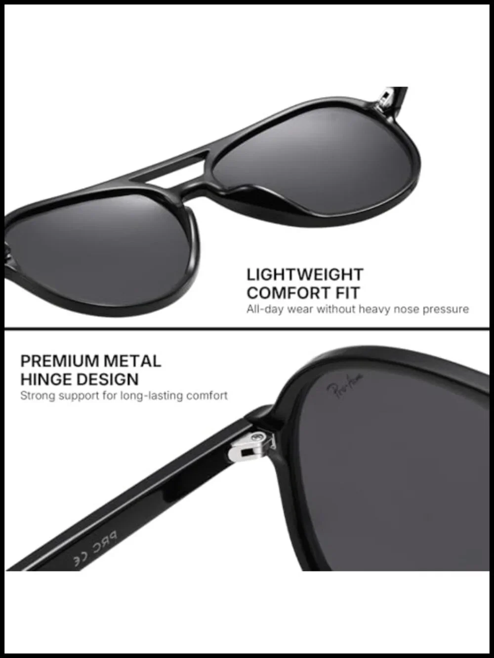 Retro Polarized Aviator Sunglasses for Women Men UV400 Pilot Shades